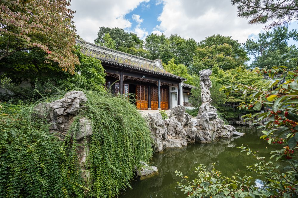 Daytime view of New York Chinese Scholar's Garden