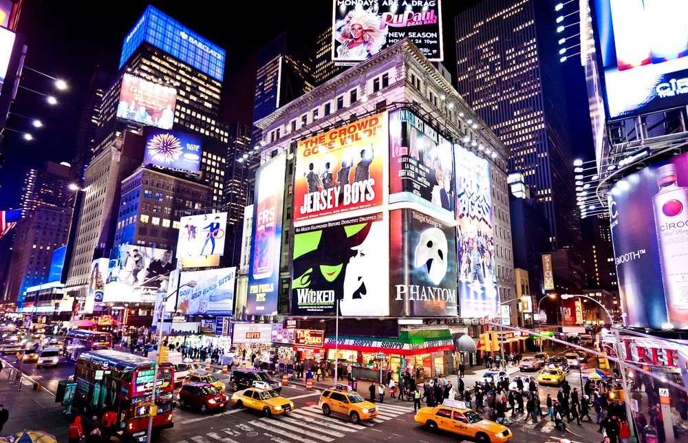 Broadway theaters at New York City, New York