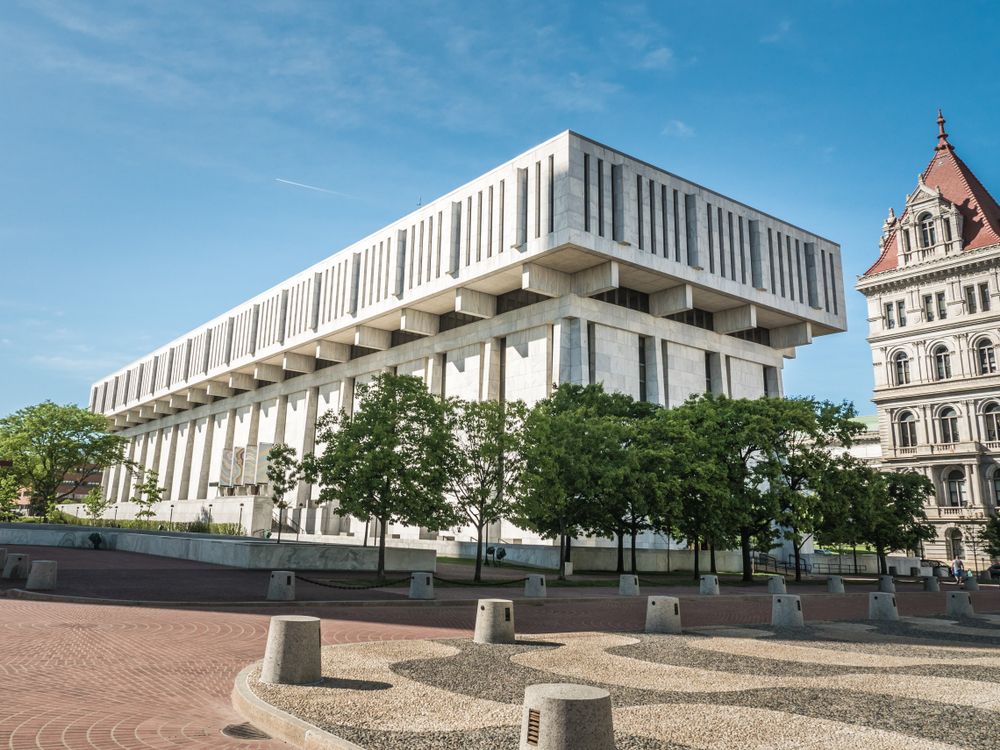 Front view of New York State Museum