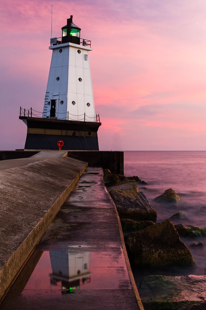 Gorgeous sunset at North Breakwater Light