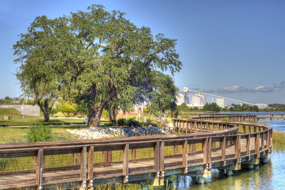 The waters of Cooper river near the Riverfront Park