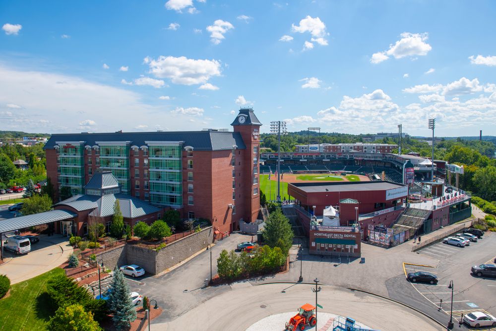 Top view of Northeast Delta Dental Stadium
