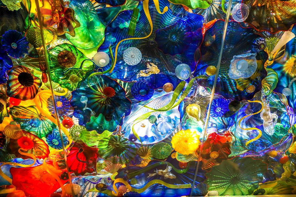 Interior view of the ceiling at Norton Museum of Art