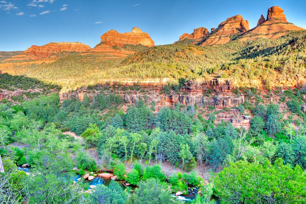 Aerial view of Oak Creek Canyon