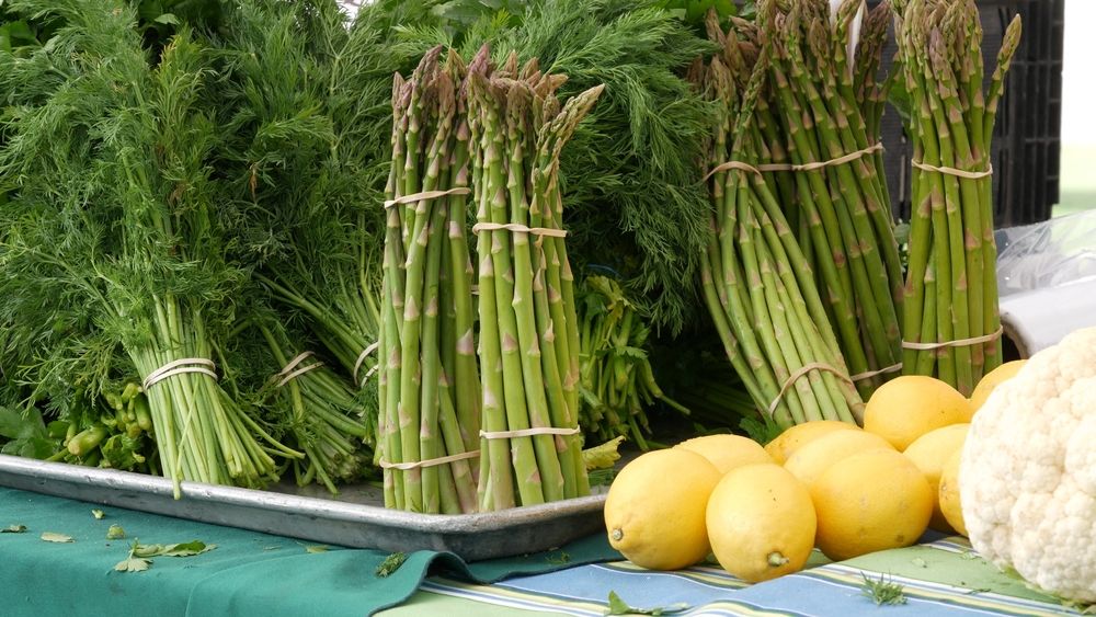 Fresh greens and lemons at Oceanside Farmers Market
