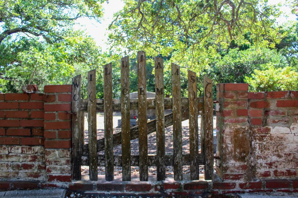 Wooden gate at Ocracoke British Cemetery