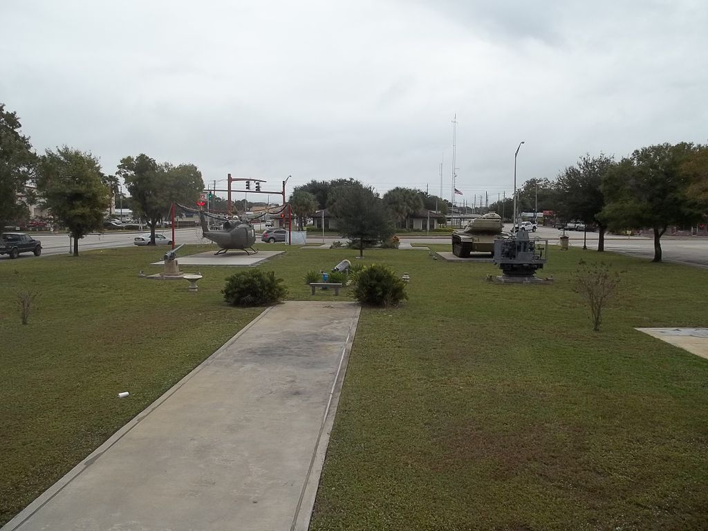 Military equipments display at flagler park.