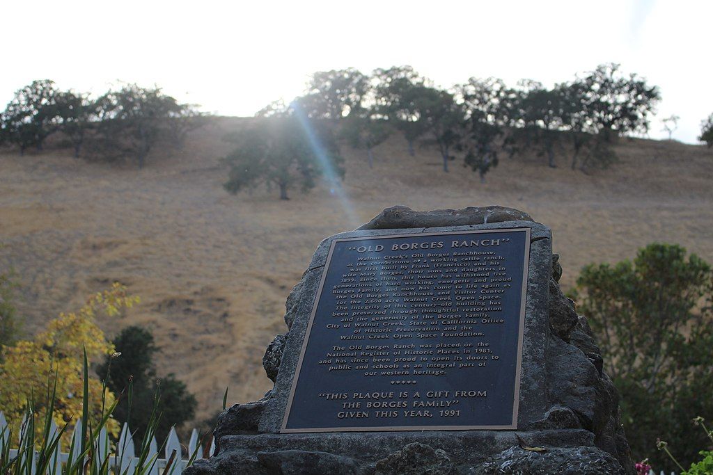 Plaque at the Old Borges Ranch