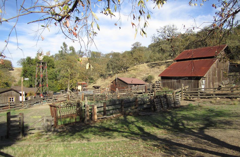 Wooden houses at the Old Borges Ranch
