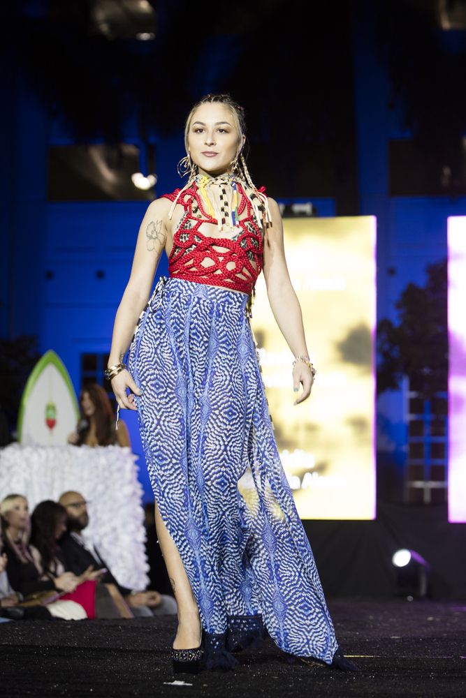 Models walking on the runway at Old School Square