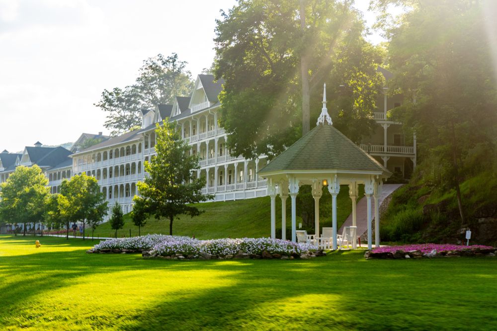 Landscape of the Omni Bedford Springs resort.