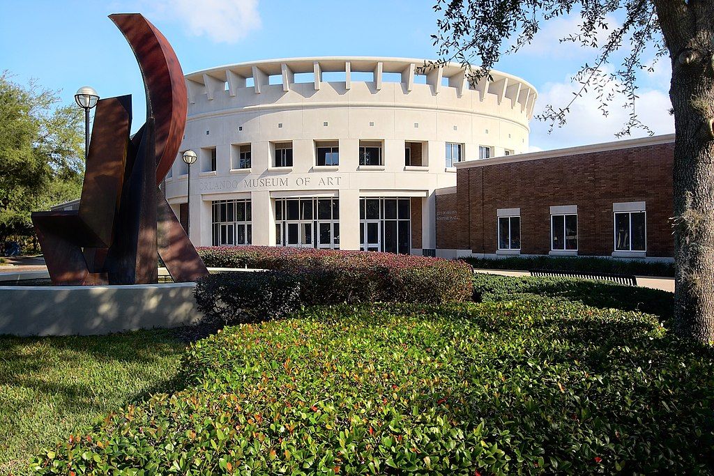 Front view of the famous Orlando Museum of Art, Orlando, Florida