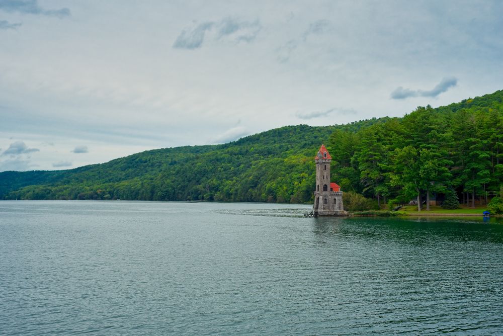 Scenic view of Otsego Lake
