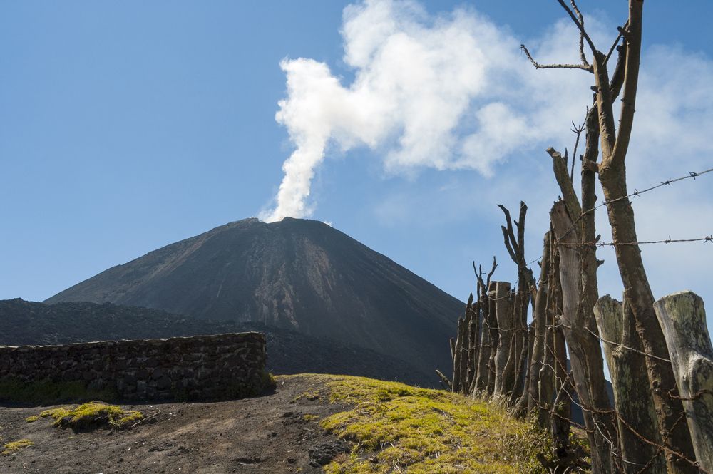 Smoke coming out of Pacaya Volcano