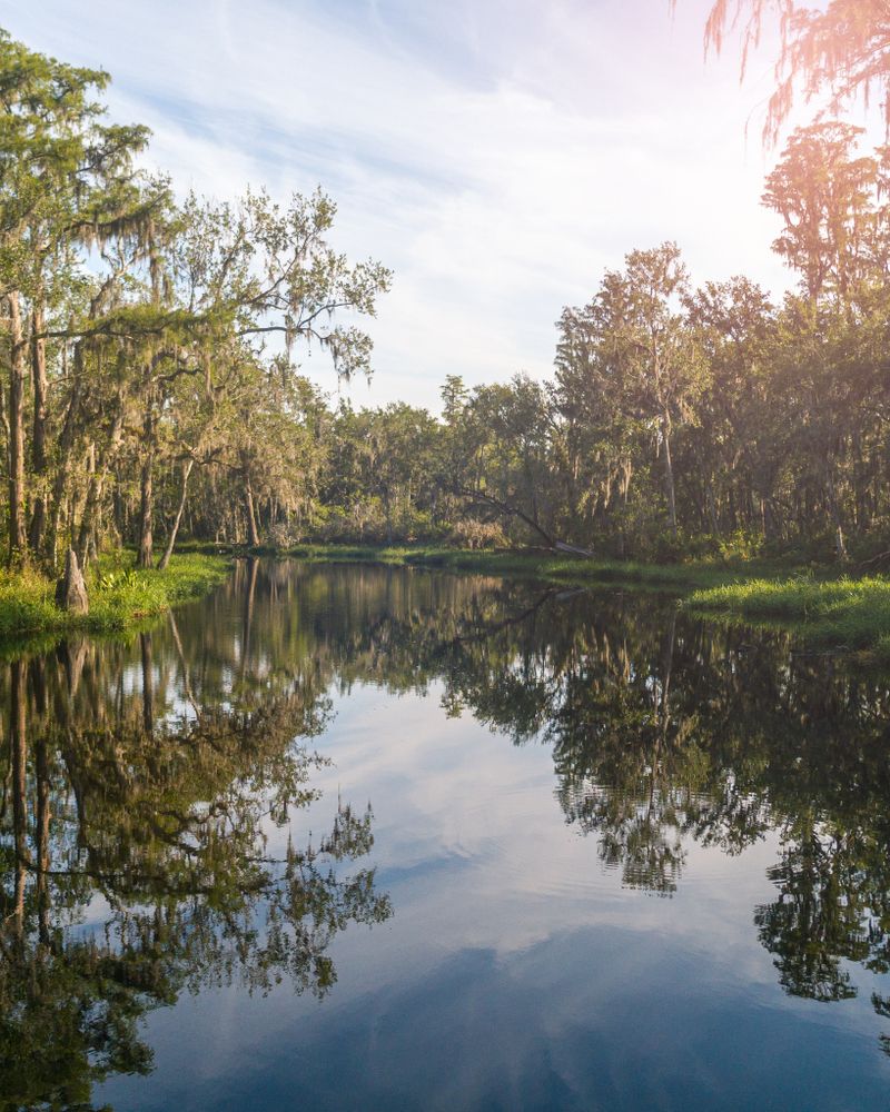 The calm waters of Palatlakaha River Park