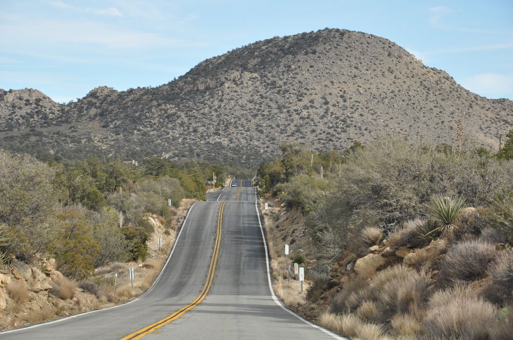 The road of Palms to Pines Scenic Byway