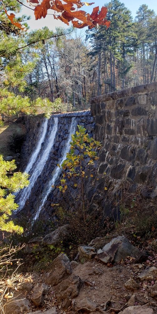 Water falls at the Paris Mountain State Park