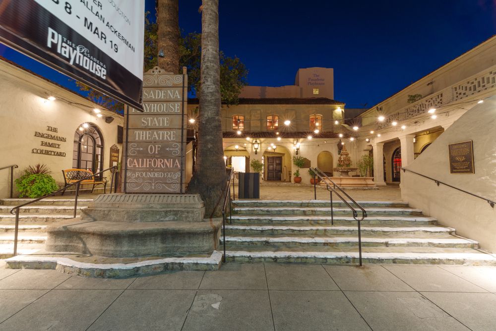 Night view of Pasadena Playhouse Village