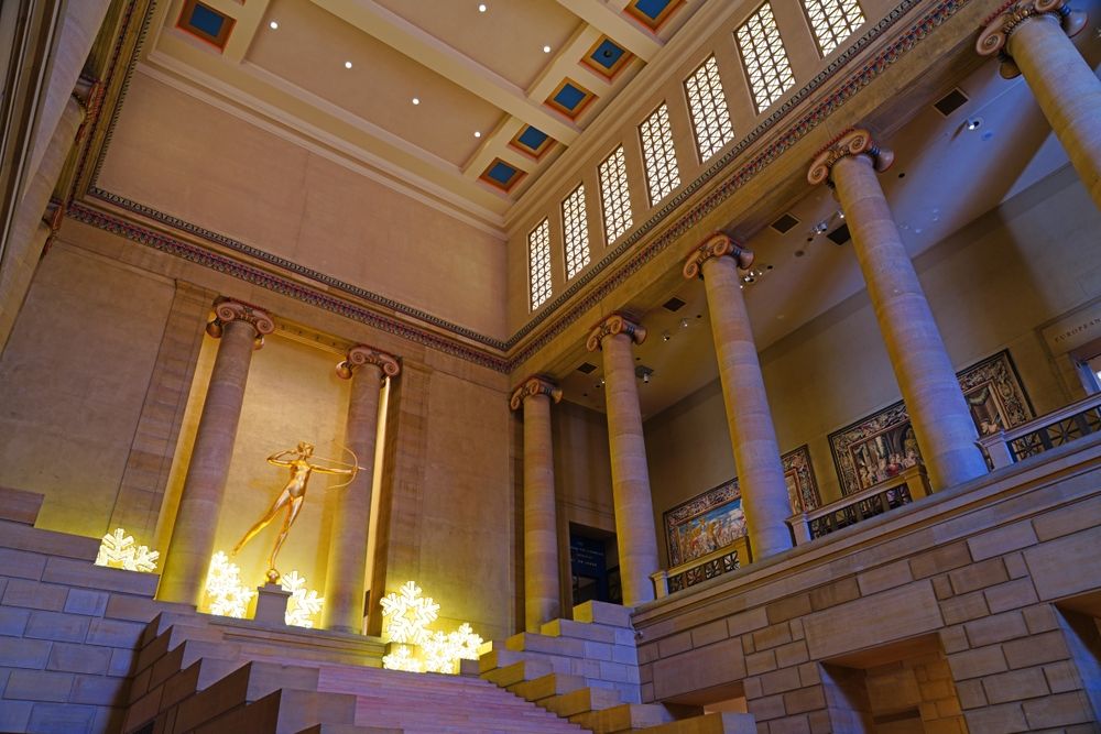 Interior view of the Philadelphia Museum of Art