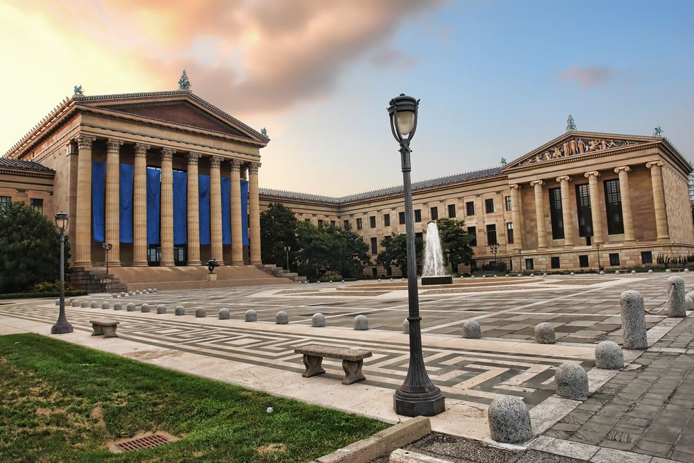 The grounds of Philadelphia Museum of Art