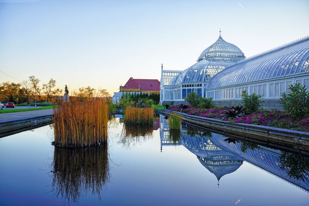 Daytime view of the Phipps Conservatory