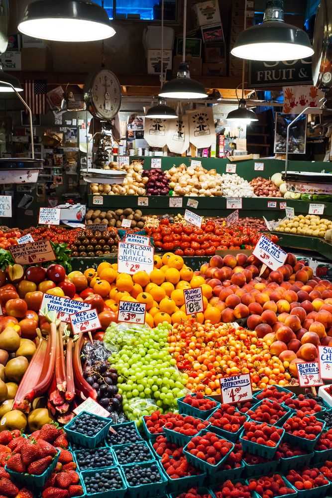 Fresh fruits at Pike Place Market