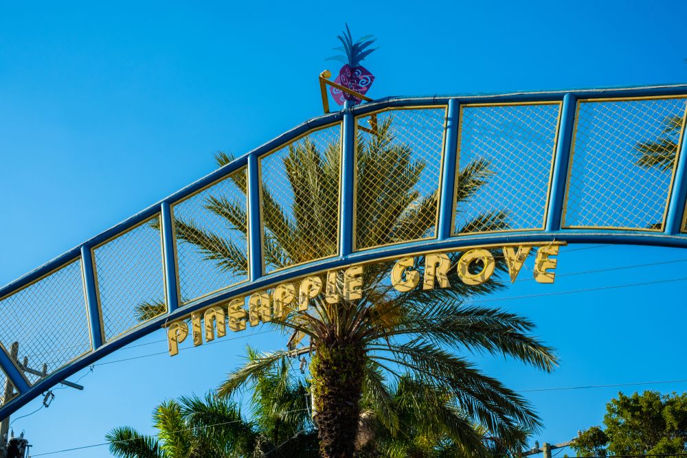Signboard of Pineapple Grove Arts District