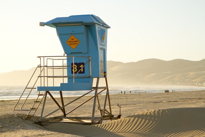 Lifeguard station at Pismo City Beach