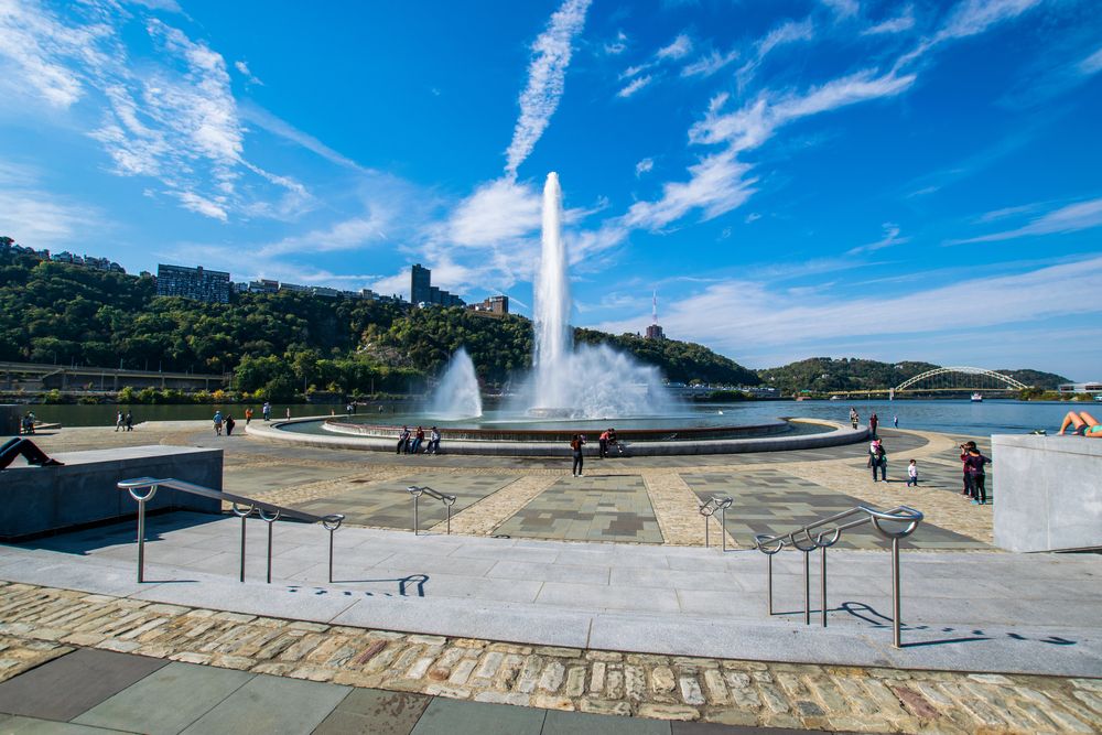 A fountain at Point State Park