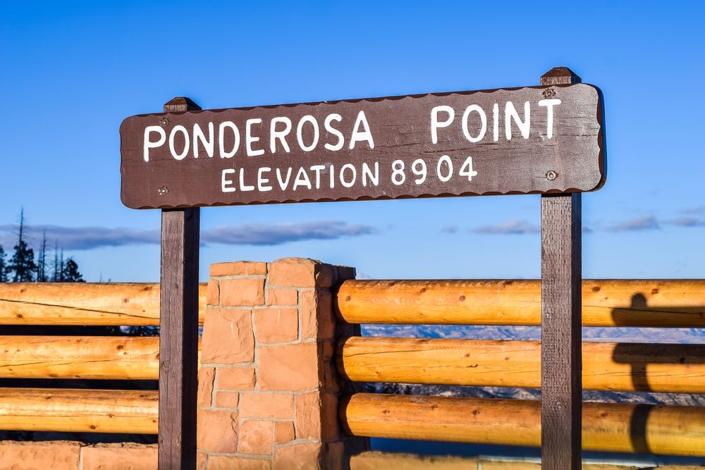 Signage of Ponderosa Canyons