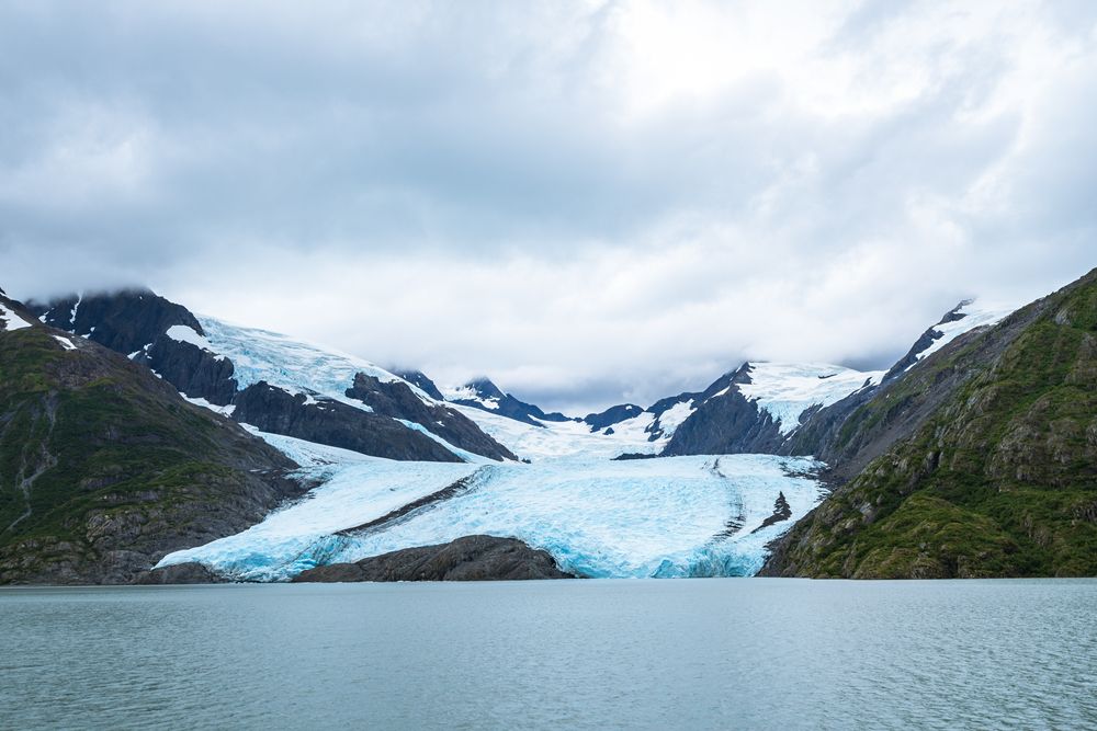 Scenic view of Portage Glacier
