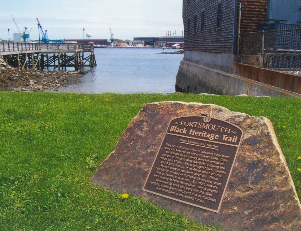 Signage of Black Heritage Trail at Prescott Park