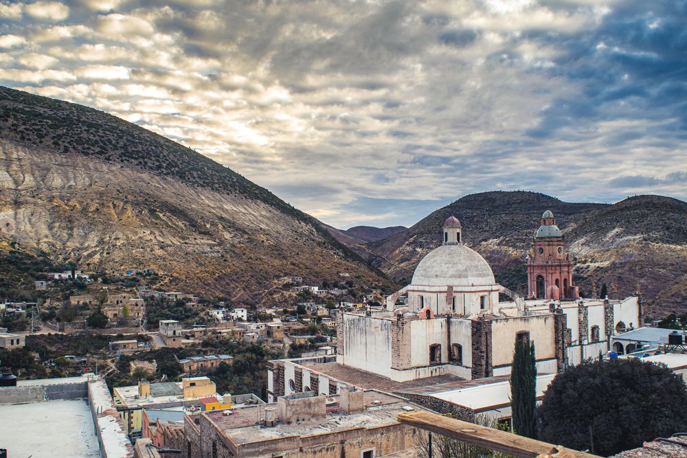 Aerial view of Real de Catorce, Mexico