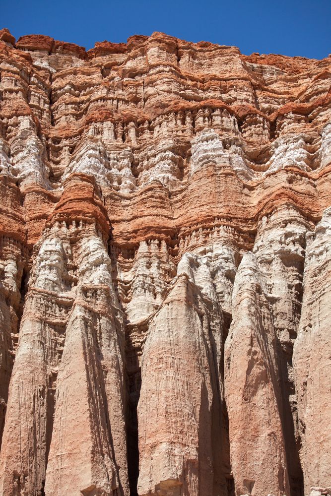 Close view of a canyon at Red Rock Canyon State Park