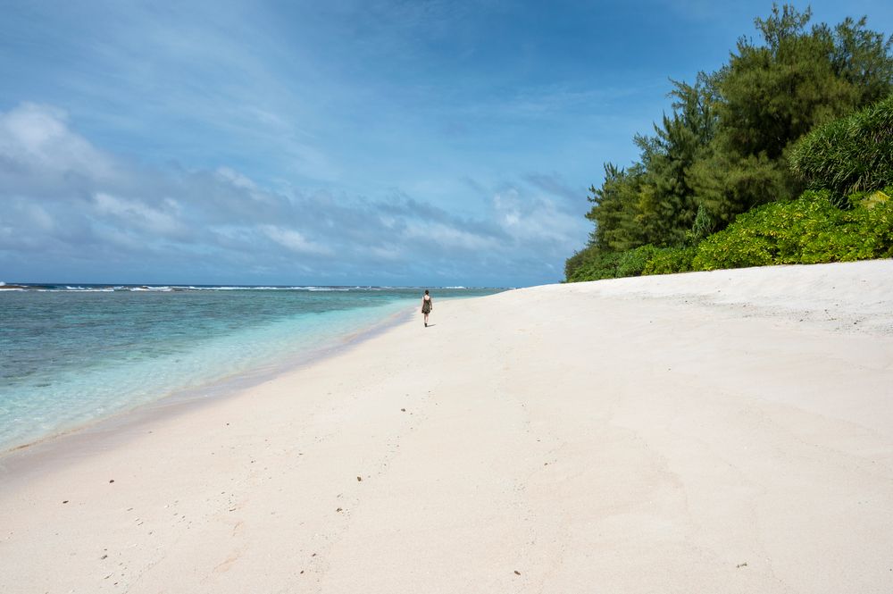 The white sands of Ritidian point