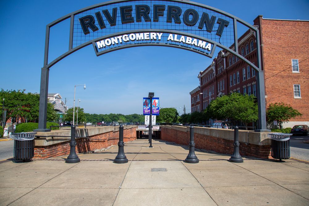 Entrance arch of Riverfront Park