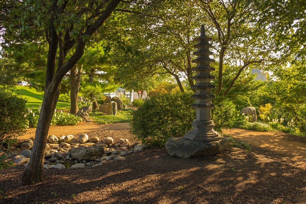 Scenic view of Robert D. Ray Asian Gardens
