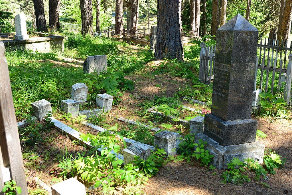 Gravestones at Roslyn Cemetery