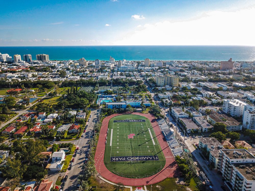 Aerial view of Abel holtz stadium