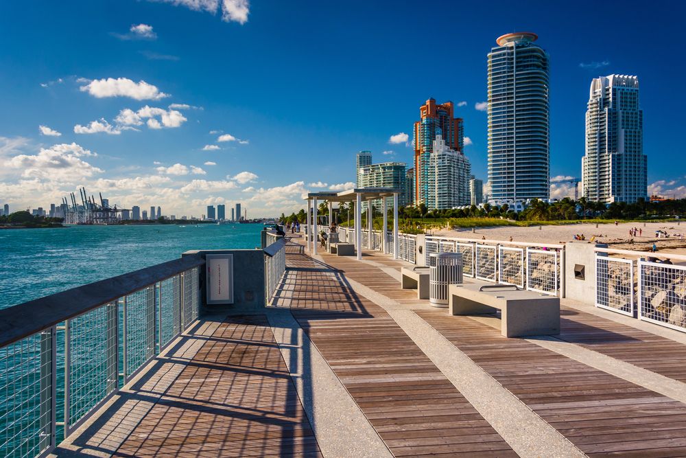 View from South Pointe Park's pier