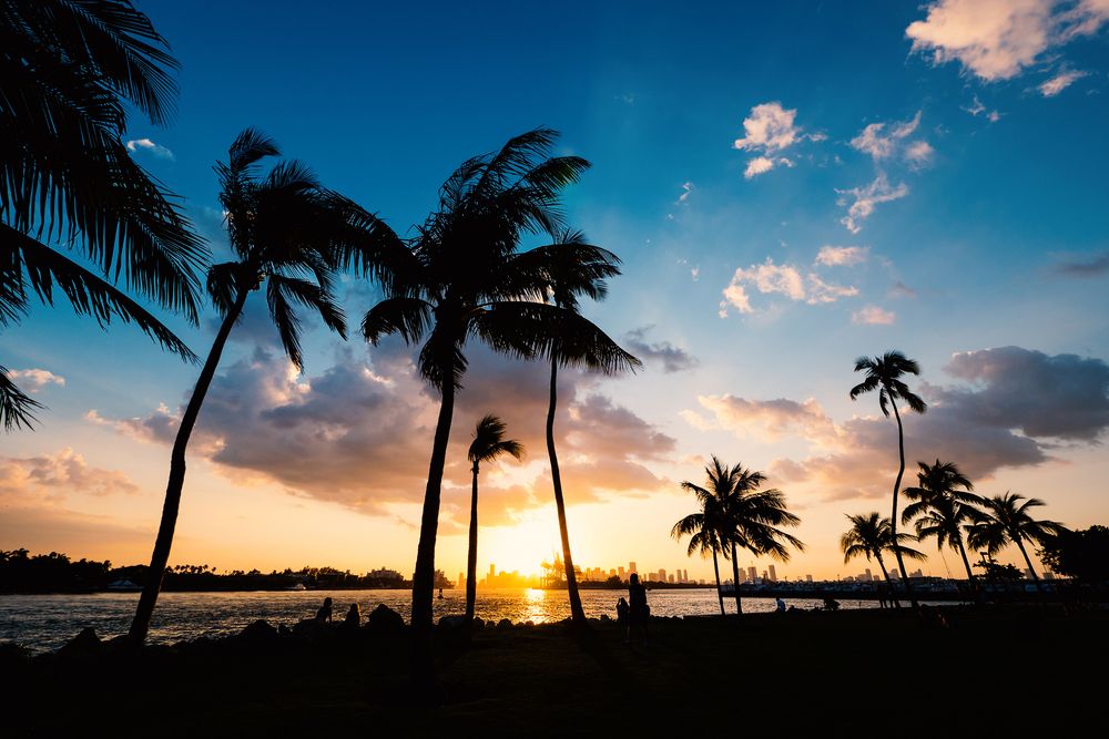 Scenic sunset from South Pointe Park