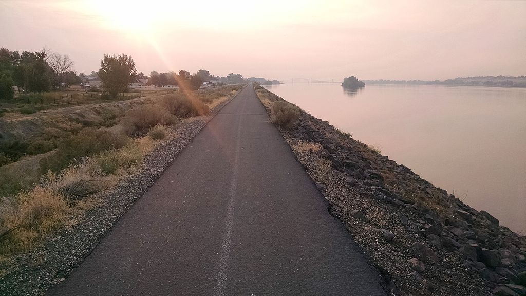 Sacagawea Heritage Trail during sunset