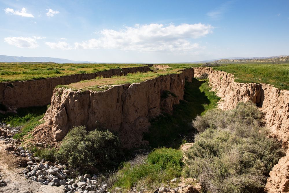 Daytime view of the San Andreas Fault