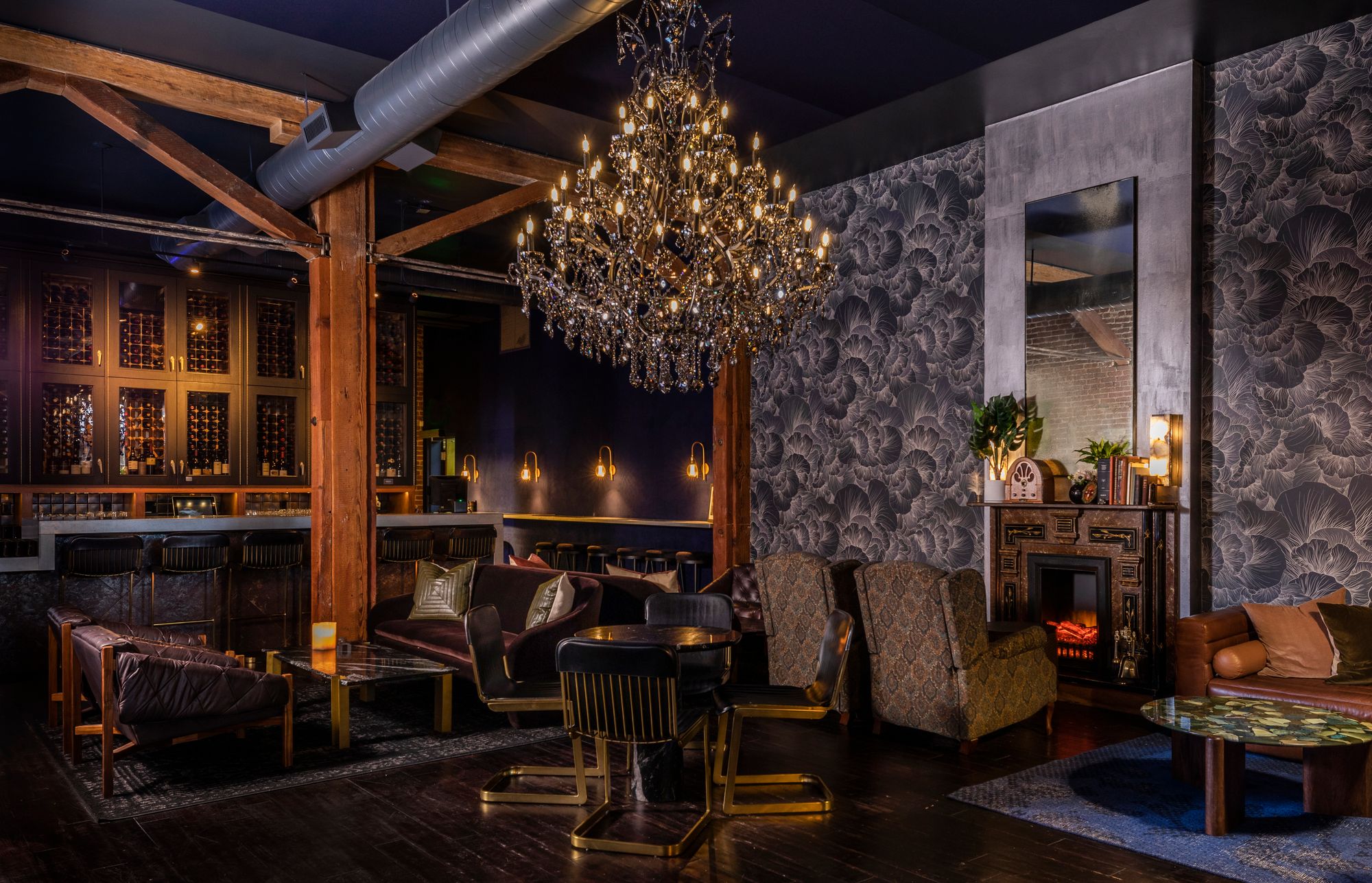 Interior view of San Francisco Wine Society