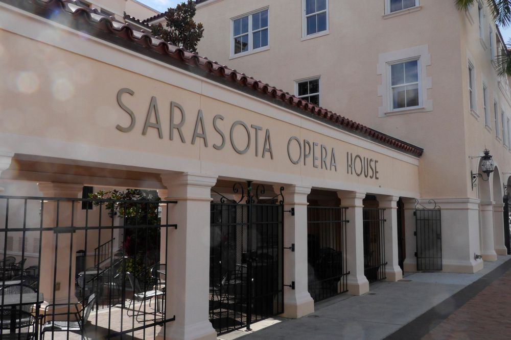 Name sign of Sarasota Opera House