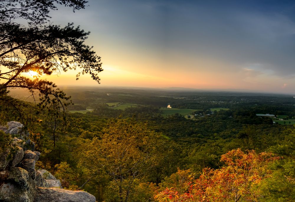 Scenic view from the ridge at Sawnee Mountain