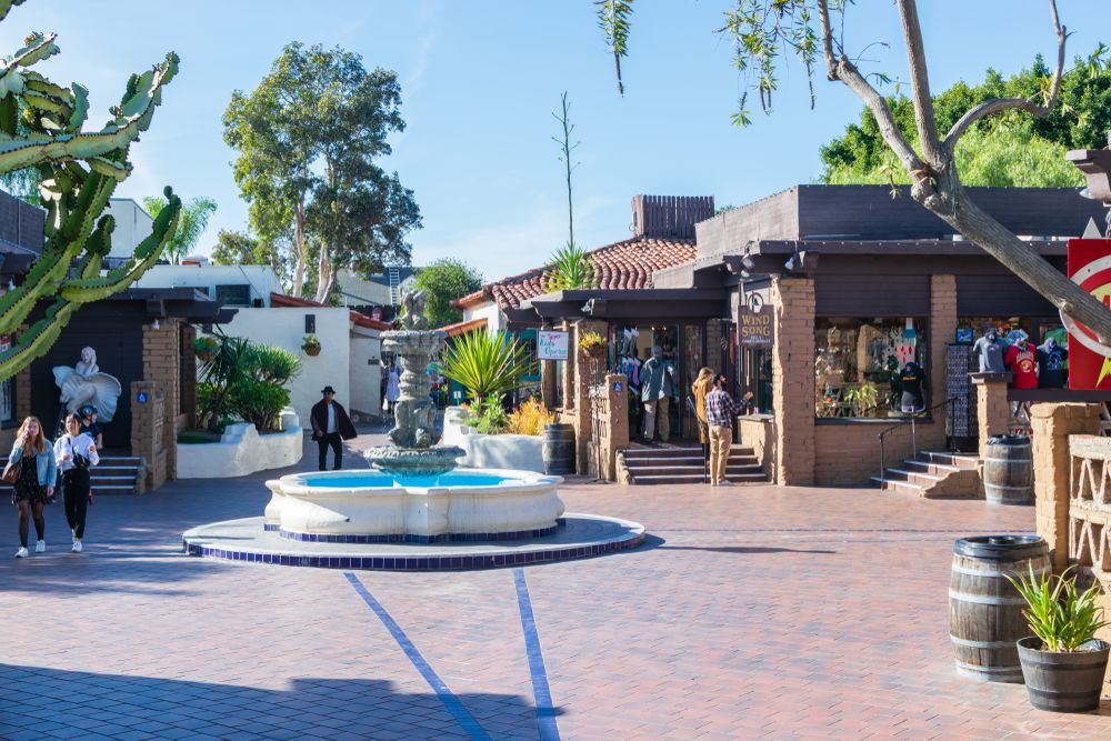 Tourists shopping in Seaport Village