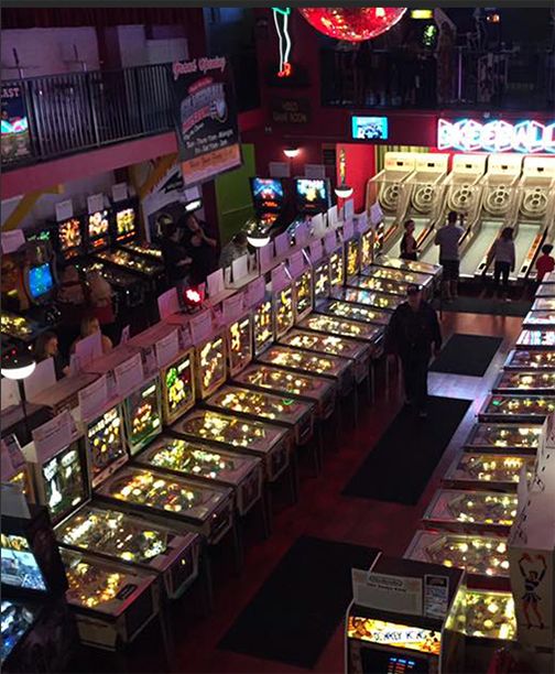 Arcade games at SilverBall Museum