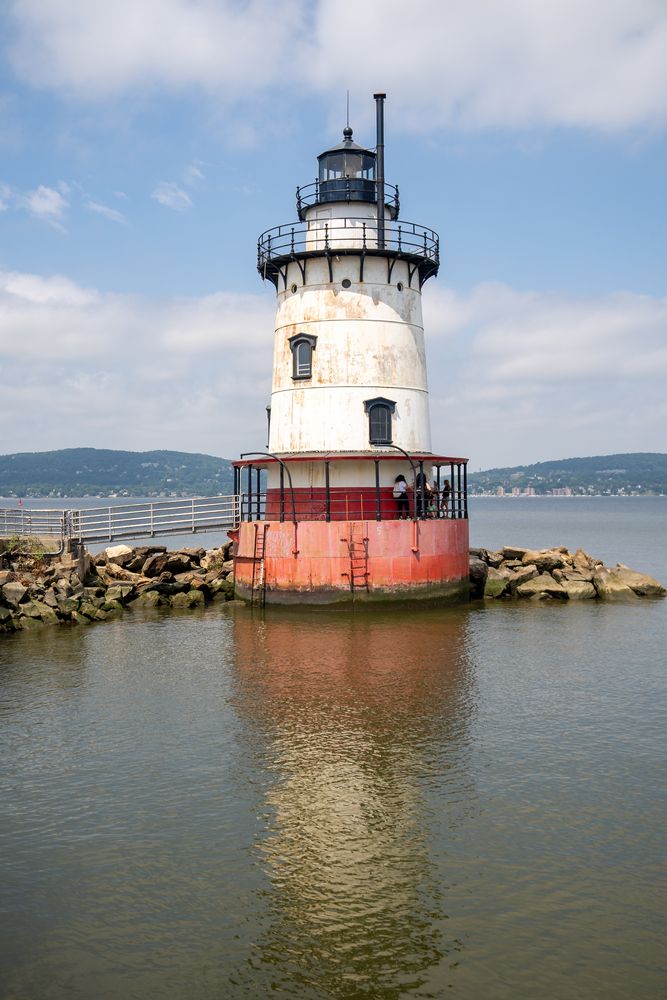 Closer view of Sleepy Hollow Lighthouse