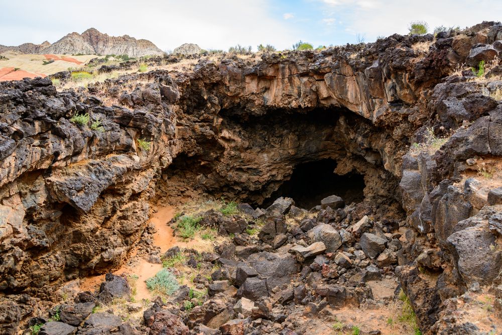 Rock cave at Snow Canyon Lava Caves